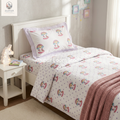 Magical Unicorns and Rainbows - Jaipur Hand Block Print 100% Cotton Fitted Bedsheet Set