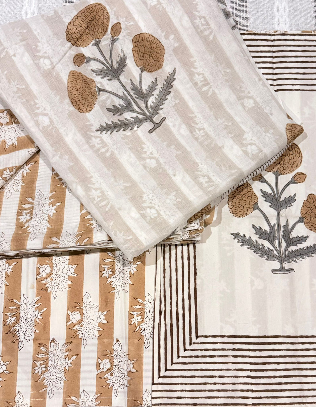 Desert Luxe - Jaipur Hand Block Print 100% Cotton Reversible Quilt Cover Set