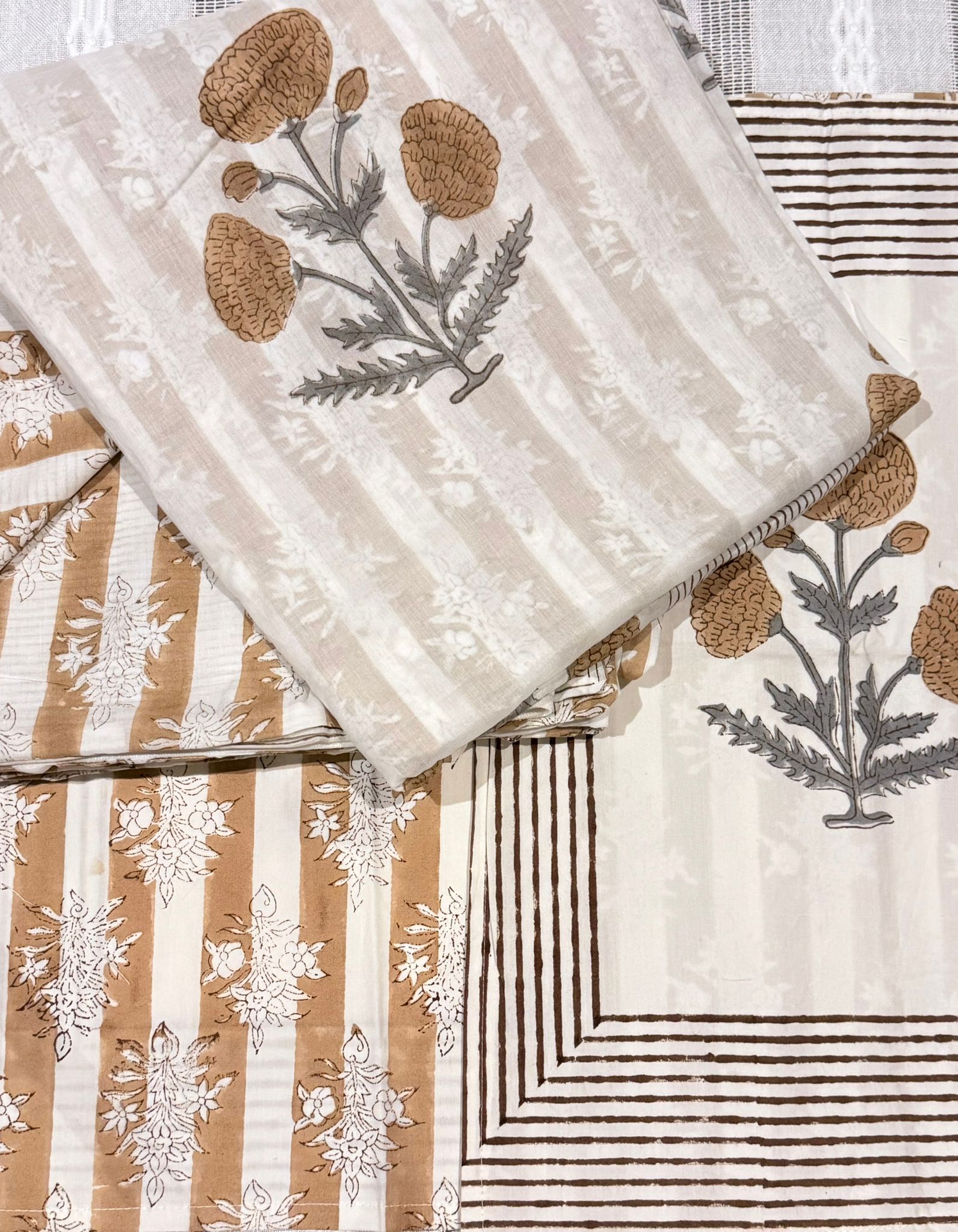 Desert Luxe - Jaipur Hand Block Print 100% Cotton Reversible Quilt Cover Set
