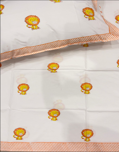 Lion print flat lay swatch