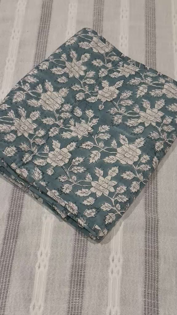 Reversible Palmera Jaipur Quilted 100% Cotton Table Runner