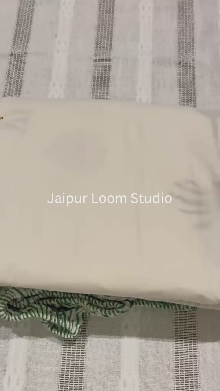 Palm Safari - Jaipur Hand Block Print 100% Cotton Fitted Bedsheet Set