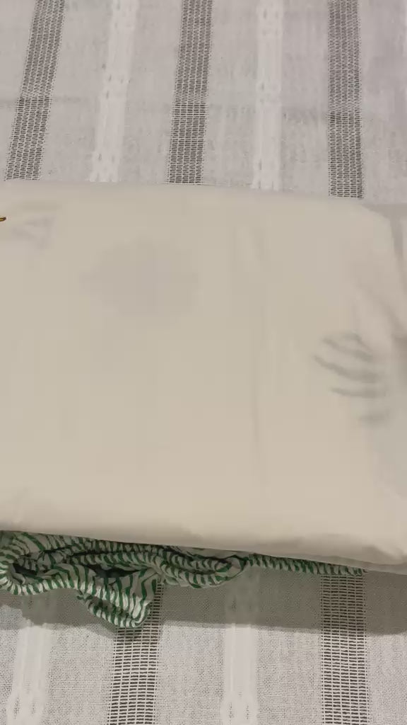 Palm Safari - Jaipur Hand Block Print 100% Cotton Fitted Bedsheet Set